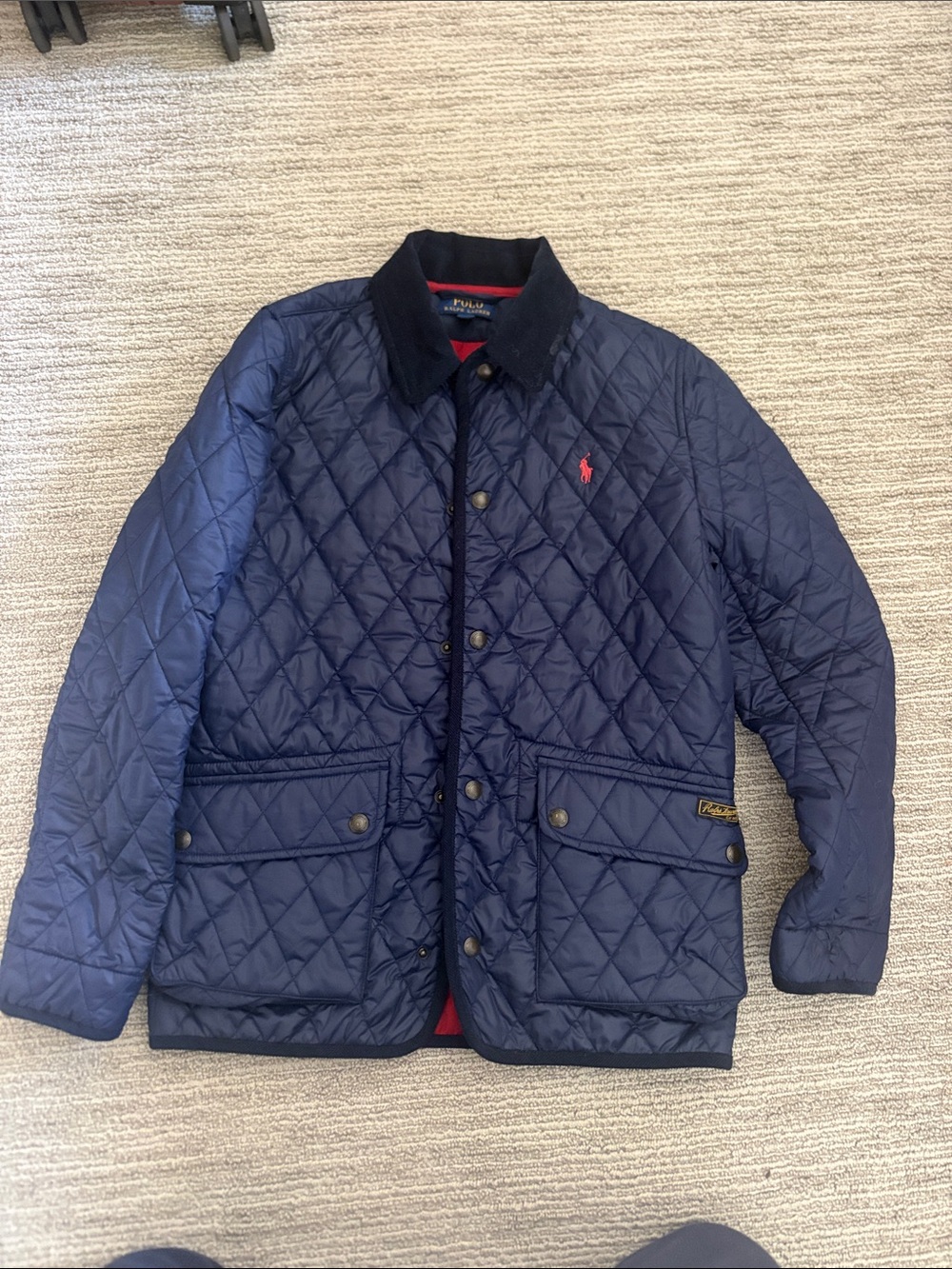 Polo by Ralph Lauren Navy Jacket with Red Lining